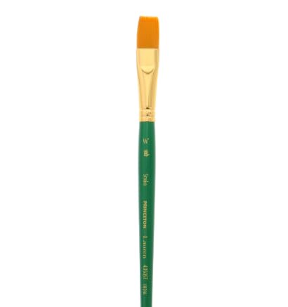 Princeton Lauren Stroke Brush, Synthetic, Short Handle, Size 1/2 inch, 1 Count - color: Evergreen, size: Size 1/2 inch