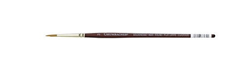 Grumbacher Goldenedge Golden Toray Round Watercolor Brush, Synthetic Bristles, Size 3 (4620.3) - size: 3
