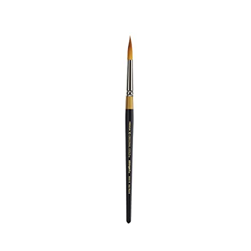 KingArt Original Gold 9020 Series, Premium Artist Brush, Golden TAKLON MAX Round-Size: 10 - size: 10