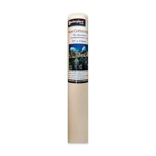 Masterpiece Artist Canvas Roll Cotton 11.5oz-Raw Unprimed No. 12 Canvas, 72" x 3 yd - size: 72" x 3 yd, style: Cotton 11.5oz - Raw Unprimed No. 12