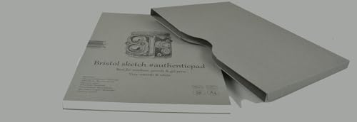 SMLT Authentic Line EA-50 A4 Sketch Pad authenticpad 185 GSM Extra White and Smooth Bristol Paper 50 Sheets