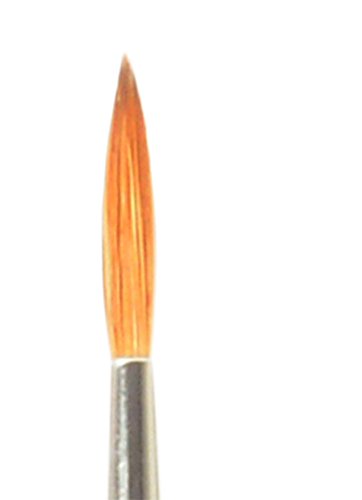 da Vinci Watercolor Series 1500J Paint Brush, Round Kolinsky Red Sable with Black Handle, Size 3 - size: Size 3, style: Italian Sized Kolinsky Round