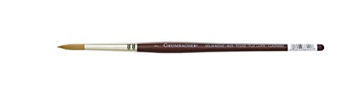 Grumbacher Goldenedge Golden Toray Round Watercolor Brush, Synthetic Bristles, Size 7 (4620.7) - size: 7