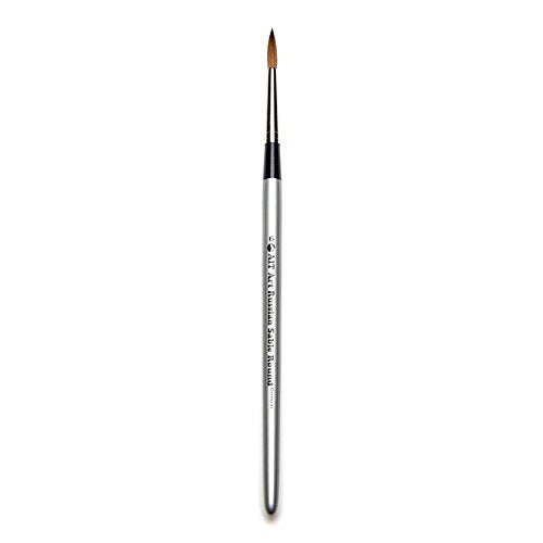 AIT Art Select Paint Brush Set - 4 Pure Russian Red Sable Round Paint Brushes - Handmade in Germany Set for Superior Results with Oil, Acrylic, and Watercolors