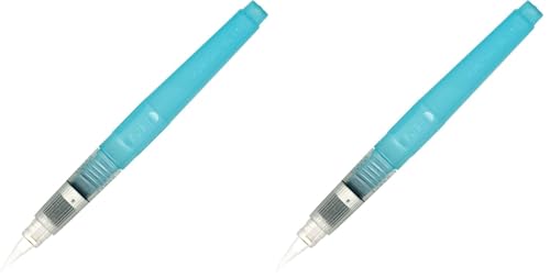 Kuretake Fude Water Brush Pen Mini, Medium (KG205-40) (Pack of 2) - size: 1 Count (Pack of 2), style: mini Medium