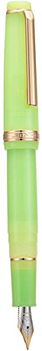 3 Jinhao 82 Fountain Pen Transparent Purple, Blue and Green Acrylic, Medium Point Gold Trim with Converter Set - color: Morandi Gold Trim, style: Medium Nib