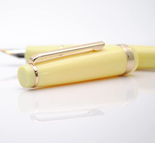 JINHAO 82 Fountain Pen with Gold Clip (F Nib 0.5mm, Yellow) - color: Yellow