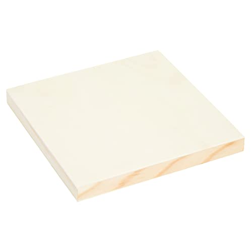 Juvale Wooden Canvas Board - 8 x 8 x 0.75 in, Natural Pine, Pack of 6 - Unfinished Wooden Frames for Crafts - Versatile Art Supply Wood Panel for Painting, Acrylic, Oil & Watercolor