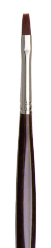 da Vinci Oil & Acrylic Series 7385 Top Acryl Paint Brush, Bright Red/Brown Synthetic with Long Ergonomic Handle, Size 2 (7385-02) - size: Size 2, style: Bright Brown Long