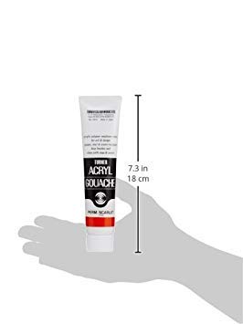 Turner Colour Works Acryl Gouache Artist Acrylic Paint - Single 100 ml Tube - Permanent Scarlet - color: Permanent Scarlet, style: 3.4 fl oz (100