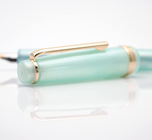 JINHAO 82 Fountain Pen with Gold Clip (F Nib 0.5mm, Lake Baikal Blue) - color: Lake Baikal Blue