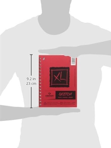 Canson XL Series Paper Sketch Pad for Charcoal, Pencil and Pastel, Side Wire Bound, 50 Pound, 18 x 24 Inch, 50 Sheets