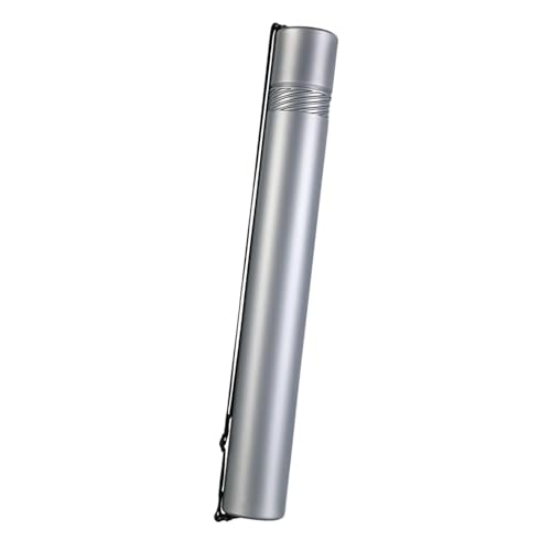 Fancyes Poster Storage Tube Round Storage Case 20"-37" Extendable with Adjustable Strap for Paper Rolls Drawings Documents, Gray - color: Gray