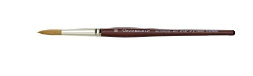 Grumbacher Goldenedge Golden Toray Round Watercolor Brush, Synthetic Bristles, Size 10 (4620.10) - size: 10