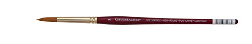 Grumbacher Goldenedge Golden Toray Round Watercolor Brush, Synthetic Bristles, Size 8 (4620.8) - size: 8