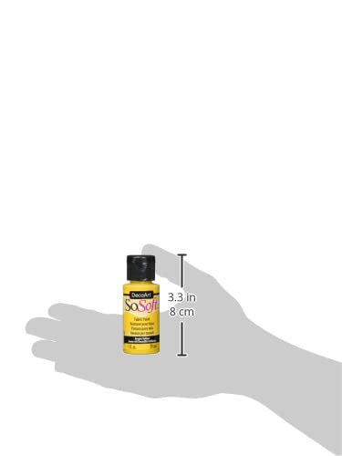 DecoArt DSS92-26 SoSoft Fabric Acrylics Paint, 1-Ounce, Bright Yellow - color: Bright Yellow