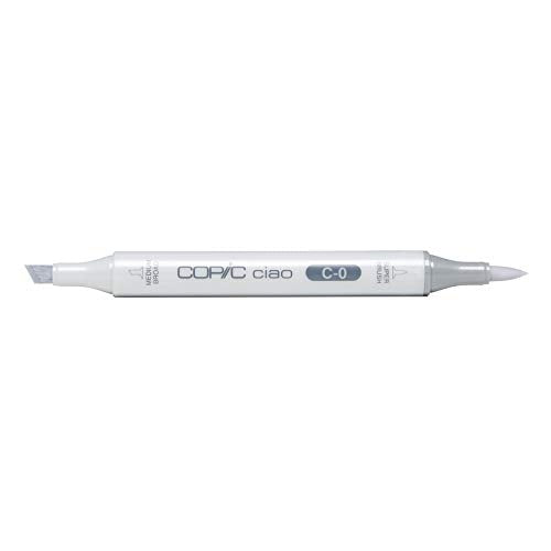 Copic Markers C0 Ciao with Replaceable Nib, Cool Gray, No.0 - color: Cool Gray 0