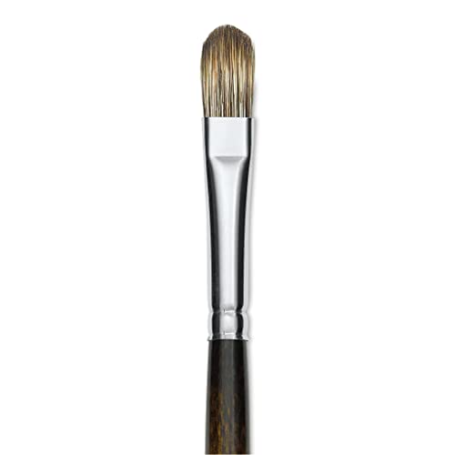Silver Brush Limited 26038 Monza Filbert Brush for Oil & Acrylics Paintings, Size 8, Long Handle - size: Size - 8