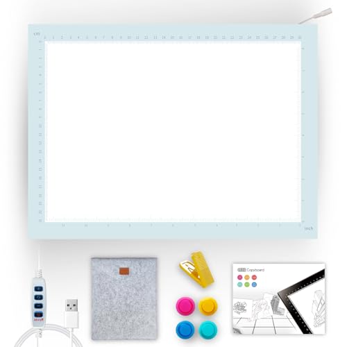 A4 LED Copy Board Light Tracing Box,Trace Light Pad for Tattoo Transferring, Drawing, Streaming, Sketching, Animation, Stenciling,USB LED Light Board for Diamond Painting - size: 13.58"L x 10.04"W x 0.3"H