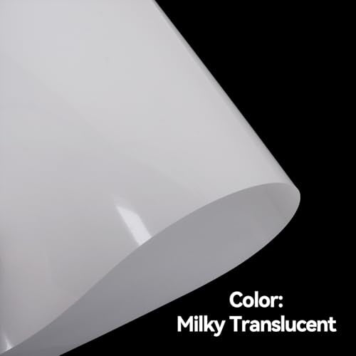 Klmnop 15 Sheets Mylar Sheet, 12 x 24 Inch/10 Mil, Milky Translucent PET Blank Stencil Sheet for Machines Cutting, Cut Tool Template Material, DIY Crafts Gift(10mil)