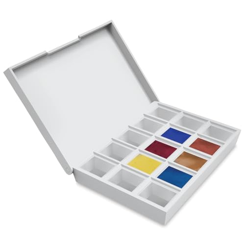 Daniel Smith 285650001 Half Pan Set Floral Colours - style: Floral Set of 6 Color Plastic Case with 9 Empty Containers