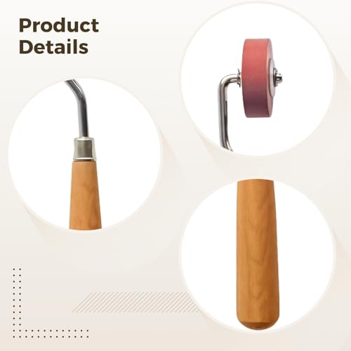 Ink Roller Set: 3 Rubber Brayers with Wooden Handles (Widths: 0.39, 0.79, 1.18) - Professional Tools for Linocut, Block Printing, and Art Projects