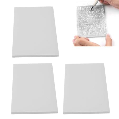 Stamp Block Rubber Carving Block 10PCS White, 10x15x0.8cm DIY Printmaking Material - Soft Easy Carve, Durable Craft for Kids and Professionals (White)