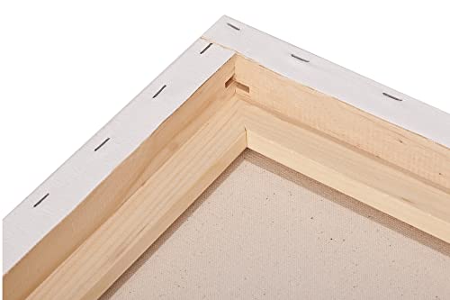 Paramount Professional Gallery Wrapped Canvases for Painting, 10x10 in Heavy-Duty Stretched Canvas, Unbleached 100% Cotton, 1-13/16 Deep, Acid-Free, Triple-Primed, Medium-Tooth Surface - size: 10x10 in