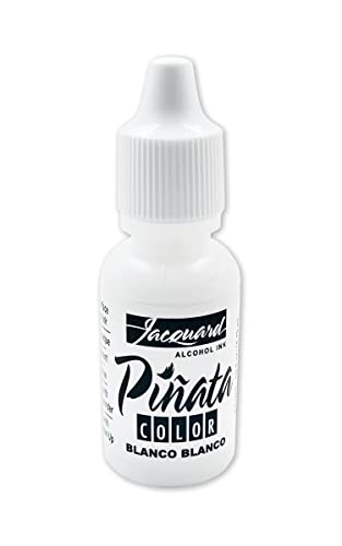 Jacquard Pinata Alcohol Ink - Blanco Blanco White - Professional and Versatile Ink That Produces Color Saturated and Acid-Free Results - 1/2 Fluid Ounce - Made in The USA - color: Blanco Blanco White, size: 1/2 fl oz
