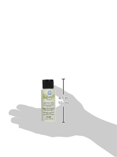 FolkArt 4400 Fabric Brush On Acrylic Paint, 2 oz, Wicker White - color: Wicker White