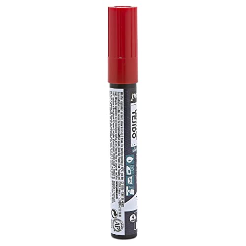Pebeo 7A Marter Fabric Marker, 4 mm, Red - color: Red