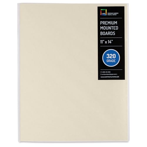 UART Premium Mounted Art Board, Size: 11 x 14, Color: Cream, Grade/Grit: 320 - color: Grade 320, size: 11" x 14"