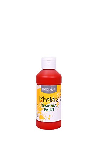 Handy Art Little Masters Tempera Paint 8 ounce, Red - color: Red, size: 8 Fl Oz (Pack of 1)