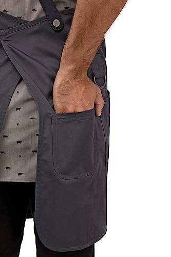 Chef Works Men's Largo Bib Apron - color: Charcoal
