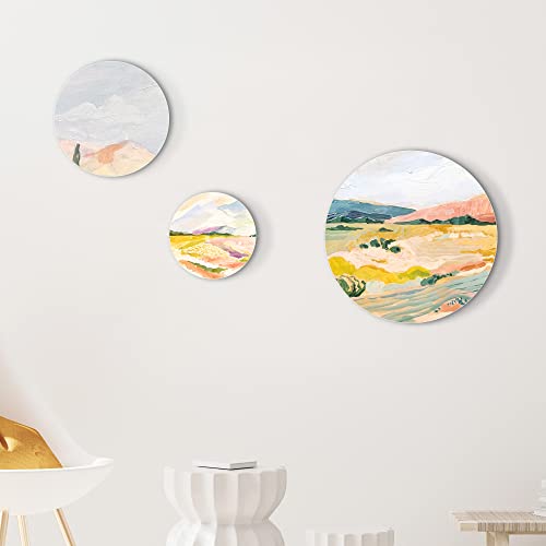 Falling in Art Unfinished Round Birch Wood Panels Kit for Painting, Wooden Canvas 3 Pack of 6, 8", and 12" Studio 3/4" Deep, Cradle Boards for Pouring, Art, Crafts, Burning and More - size: 6‘+8'+12' round 1 PACK