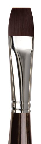 da Vinci Oil & Acrylic Series 7385 Top Acryl Paint Brush, Bright Red/Brown Synthetic with Long Ergonomic Handle, Size 18 (7385-26) - size: Size 18, style: Bright Brown Long