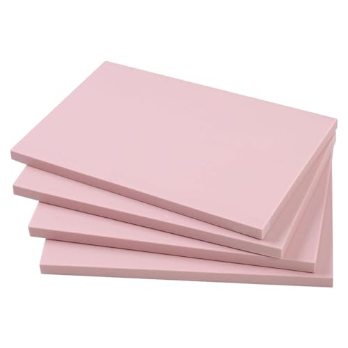 Colaxi Rubber Carving Blocks, 4 Pieces Pink Soft Blank Stamping Blocks for Stamp Making, Scrapbooking and DIY Art