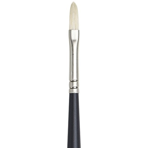 Winsor & Newton Artists' Oil Hog Paint Brush, Long Handle Size 1, Filbert - size: #1, style: Filbert