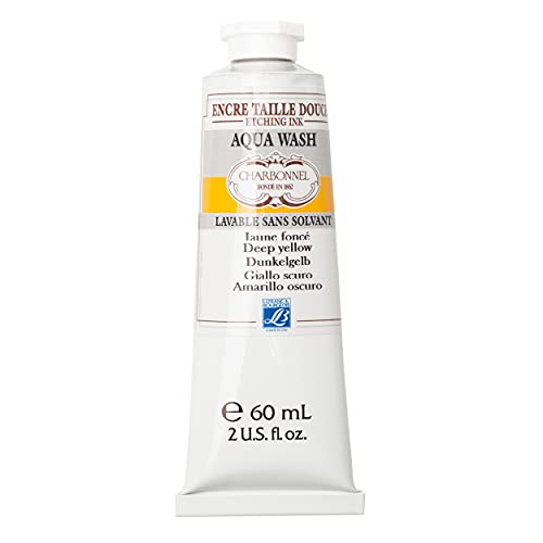 Charbonnel Aqua Wash Etching Ink, 60ml Tube, S3, Deep Yellow - color: Deep Yellow, size: 2 fl oz