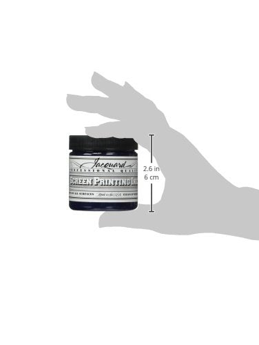 Jacquard Professional Screen Print Ink, Water-Soluable, 4oz Jar, Navy (112)