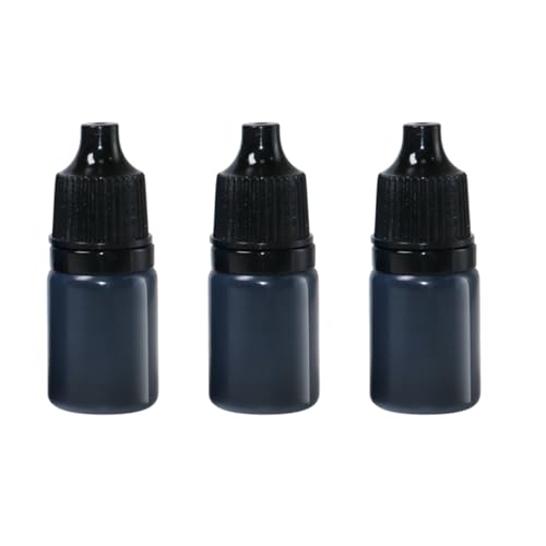 3 Pack 5ML Quick Drying Oil Based Ink for Golf Ball Stamps Photosensitive Ink for Egg Stamps - color: Black