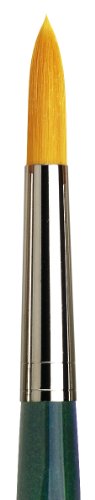 da Vinci Watercolor Series 5570 CosmoTop Nova Paint Brush, Round Synthetic with Short Green Handle, Size 14 (5570-14) - size: Size 14, style: Round Esagonal