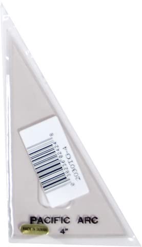 Pacific Arc Drafting Triangle, 4-inch, 30/60/90 Degrees, w/Inking Edge, Topaz - color: Topaz, size: 4-in, 30/60/90 degrees