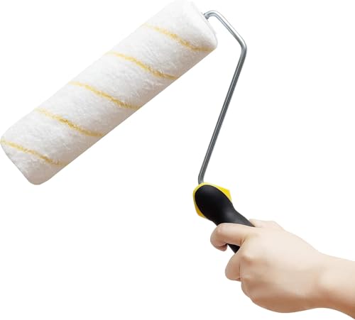 12-Pack Paint Roller Covers 9 Inch, 1/2" Nap Microfiber Paint Roller Kit for Painting Walls, Ceilings, Houses & DIY Projects on Smooth Textured Surfaces, etc - size: 12pcs,9",Microfiber