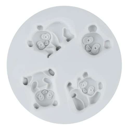 Panda Polymer Clay Mold Animal Panda Silicone Molds for DIY Crafts Epoxy Resin Casting Air Dry Polymer Clay Plaster Jewelry Making - color: Style E