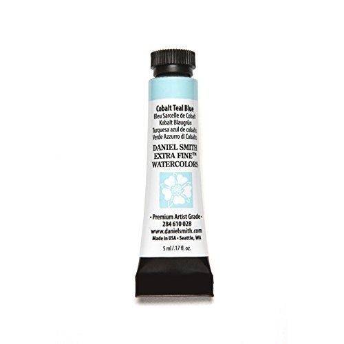 Daniel Smith Extra Fine Watercolor Paint, 5ml Tube, Cobalt Teal Blue, 284610028, 0.17 Fl Oz (Pack of 1) - color: Cobalt Teal Blue