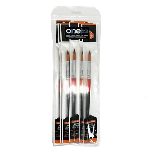 Size #10 Pointed Round Paint Brush, Pack of 12, Premium Quality Synthetic Hair for Acrylic Watercolor Oil Gouache Painting by Students, Professionals and Artists - size: Size #10 Pointed Round (12 PCS)