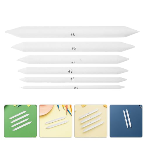 HAPINARY 42pcs Artist Blending Stumps and Tortillions Set for Sketching and Charcoal Drawing, Paper Blending Tools for Students and Artists, Size 1-6, Solid Wood Drawing Blenders for Art