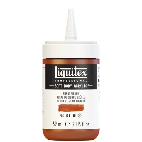 Liquitex Professional Soft Body Acrylic Paint, 59ml (2-oz) Bottle, Burnt Sienna - color: Burnt Sienna, style: 2-oz Bottle