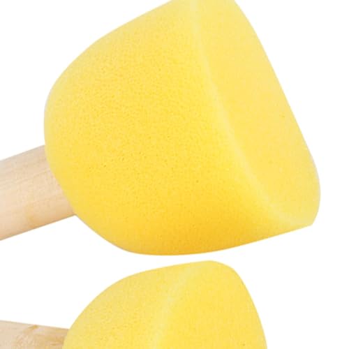 Wooden Handle Foam Sponge Paint Brush, Sponges Brushes for Painting, 8Pcs Wood Handle Stencil Spongess Foams Brush Furniture Craft Art Painting Tool